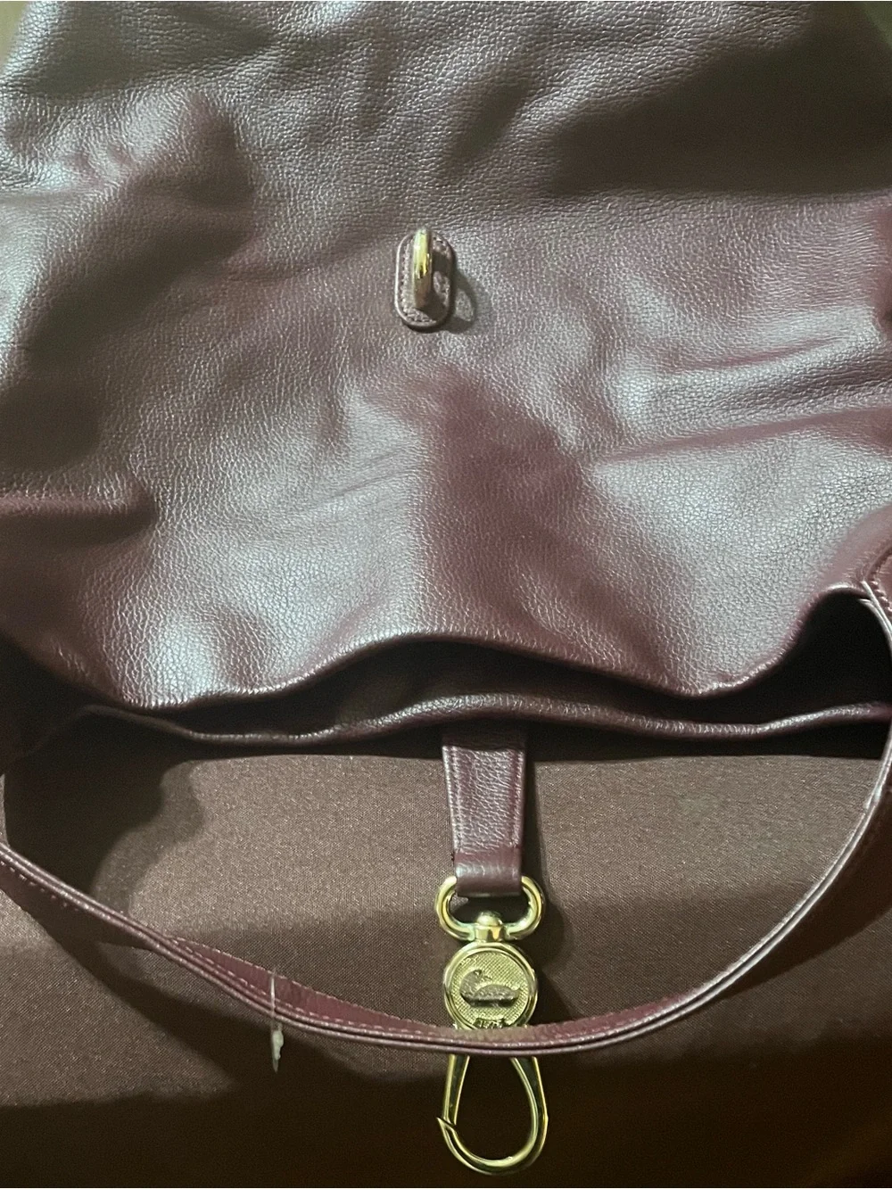 Women's Burgundy Leather Shoulder Bag